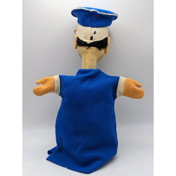 Vintage Hand Puppet Police Man Officer Cop Soft Head Cloth Body Children's Toy - Picture 3 of 4